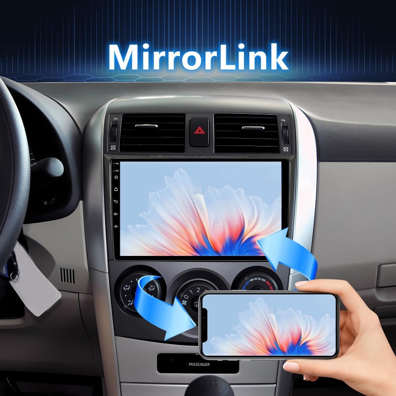 Binize Android 13 Car Stereo Radio Head Unit Compatible with Toyota Corolla 2007 2008 2009 2010 2011 2012 2013 Wireless CarPlay&Android Auto,Touch Screen Car Radio Support Bluetooth,GPS Navigation - Image 3